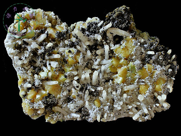 白鎢礦+閃鋅礦，內(nèi)蒙古，東烏珠穆沁旗，額仁高畢