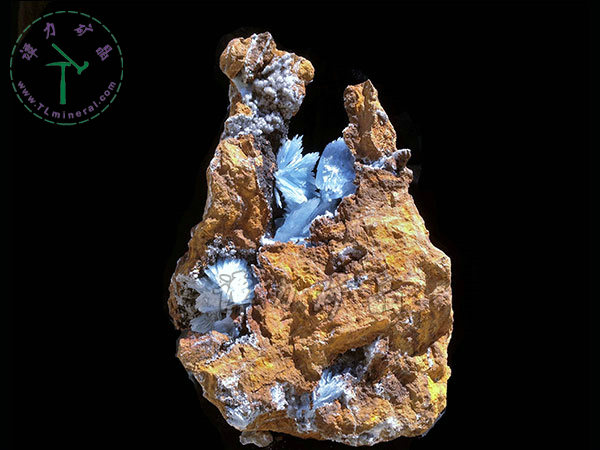 藍色重晶石，34x57x32cm-摩洛哥