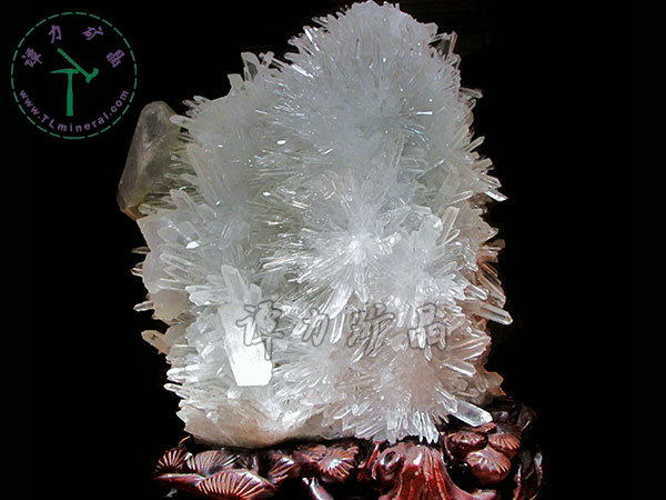 水晶-+重晶石-，42x28x16cm-四川省，金口河，新華村